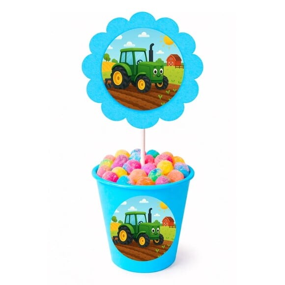Centro de Mesa Flor Personalizado Trator