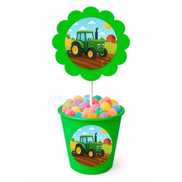 Centro de Mesa Flor Personalizado Trator