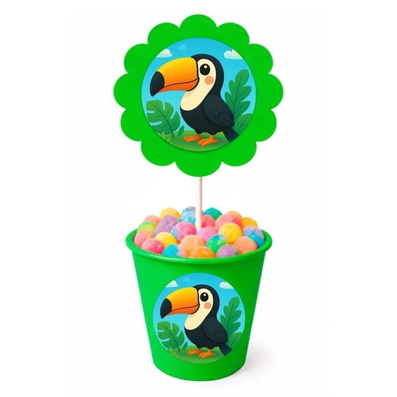 Centro de Mesa Flor Personalizado Tucano