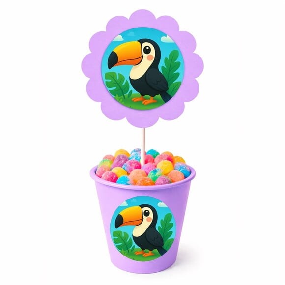 Centro de Mesa Flor Personalizado Tucano