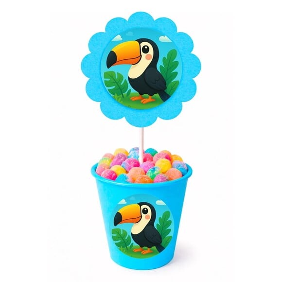 Centro de Mesa Flor Personalizado Tucano
