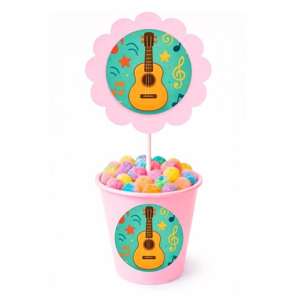 Centro de Mesa Flor Personalizado Violão