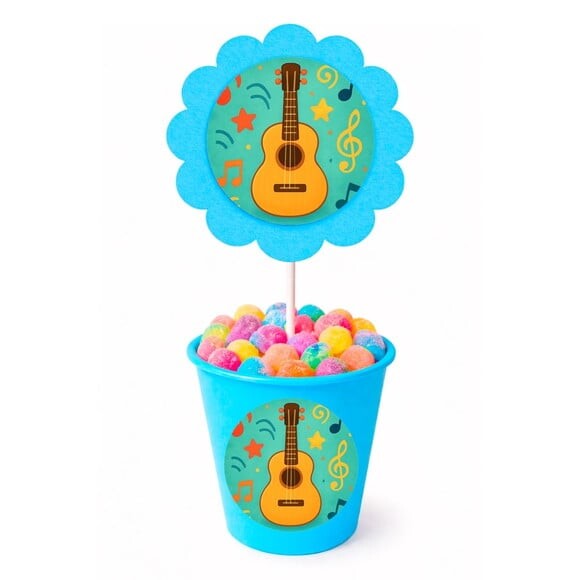 Centro de Mesa Flor Personalizado Violão