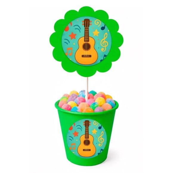 Centro de Mesa Flor Personalizado Violão