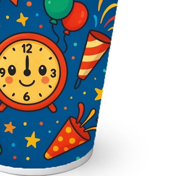 Copo de Papel Aniversário Festa Ano Novo