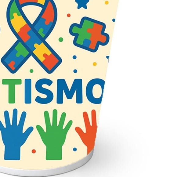 Copo de Papel Aniversário Festa Autismo