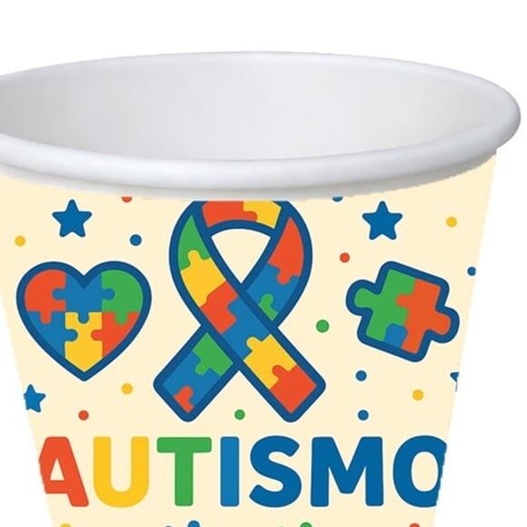 Copo de Papel Aniversário Festa Autismo