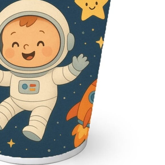 Copo de Papel Aniversário Festa Astronauta Baby