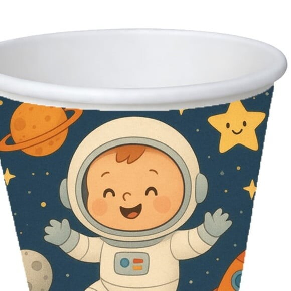 Copo de Papel Aniversário Festa Astronauta Baby