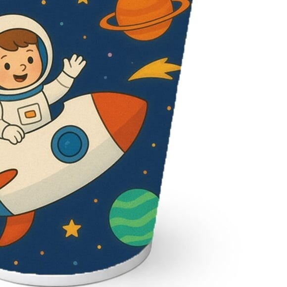 Copo de Papel Aniversário Festa Aventura Espacial