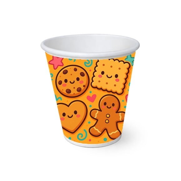 Copo de Papel Aniversário Festa Biscoitinhos