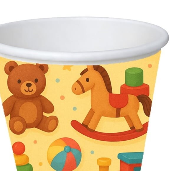 Copo de Papel Aniversário Festa Brinquedos Clássicos