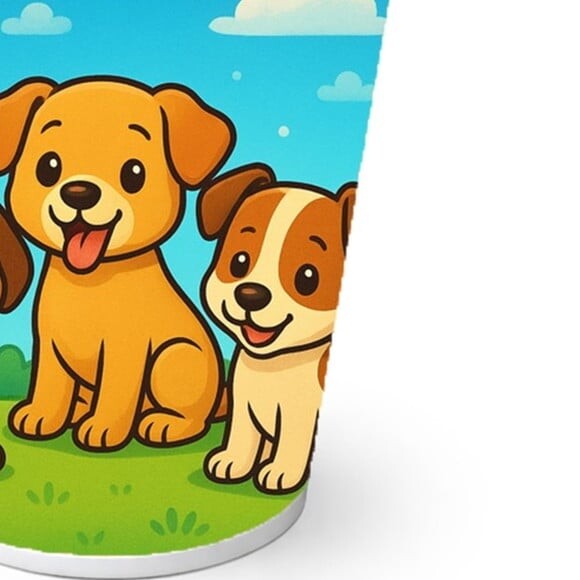 Copo de Papel Aniversário Festa Cachorrinhos