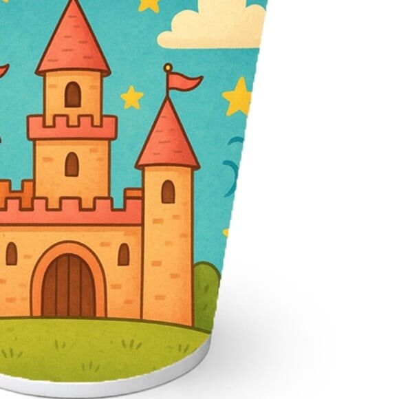 Copo de Papel Aniversário Festa Castelo Encantado
