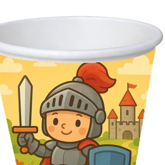 Copo de Papel Aniversário Festa Cavaleiro Medieval
