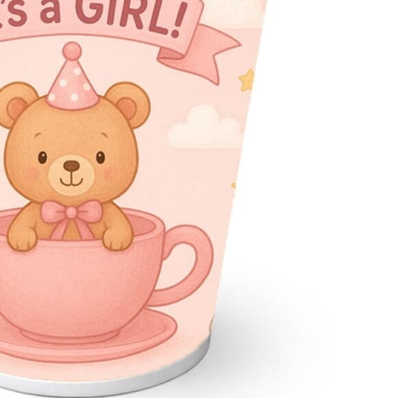 Copo de Papel Aniversário Festa Chá de Bebê Menina