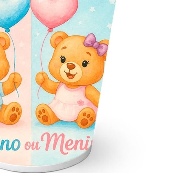 Copo de Papel Aniversário Festa Chá de Revelação