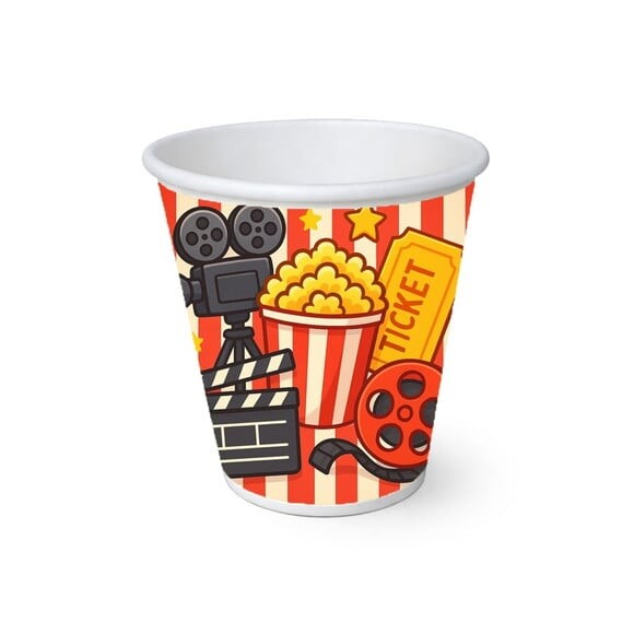 Copo de Papel Aniversário Festa Cinema
