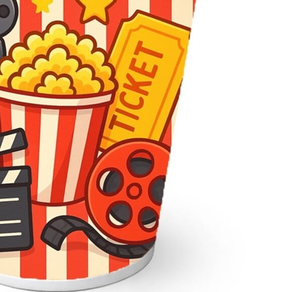 Copo de Papel Aniversário Festa Cinema