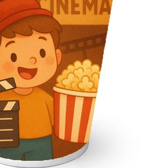 Copo de Papel Aniversário Festa Cinema Antigo