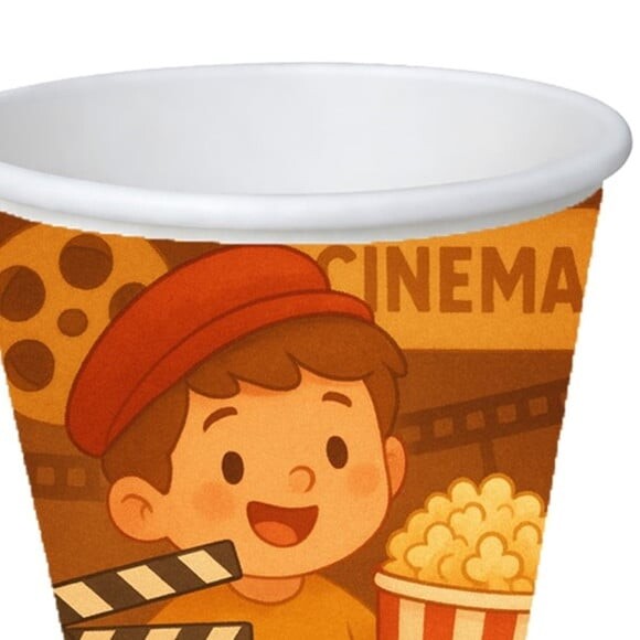 Copo de Papel Aniversário Festa Cinema Antigo