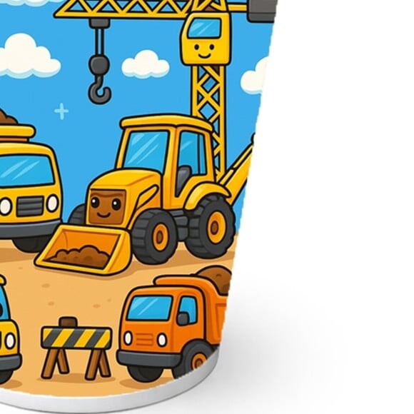 Copo de Papel Aniversário Festa Construção Civil