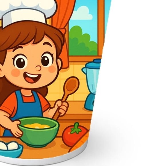 Copo de Papel Aniversário Festa Cozinha Kids