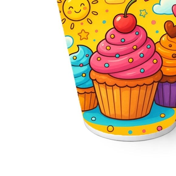 Copo de Papel Aniversário Festa Cupcakes