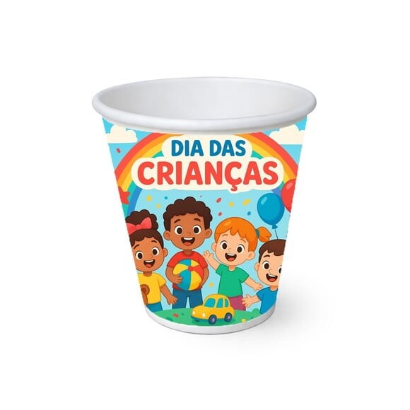 Copo de Papel Aniversário Festa Dia das Crianças