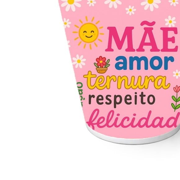 Copo de Papel Aniversário Festa Dia das Mães