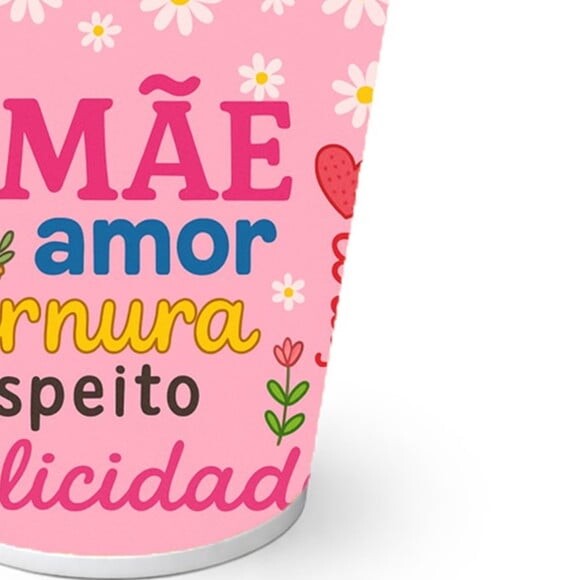 Copo de Papel Aniversário Festa Dia das Mães