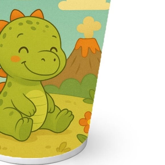 Copo de Papel Aniversário Festa Dinossauro Baby