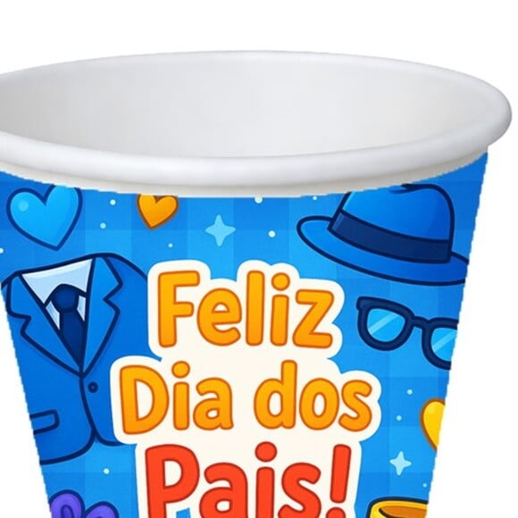 Copo de Papel Aniversário Festa Dia dos Pais