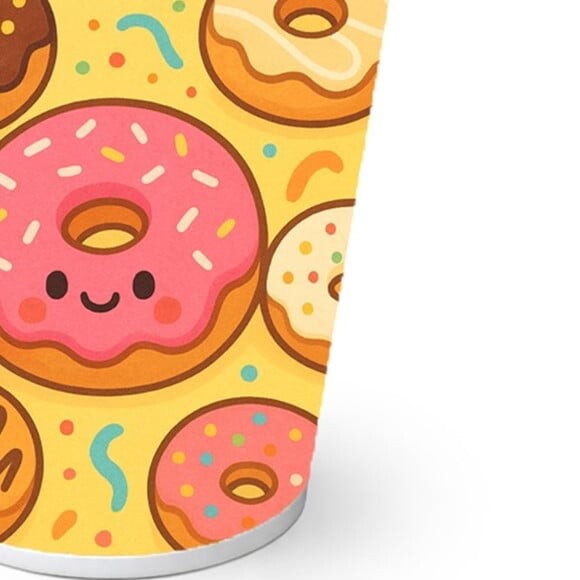 Copo de Papel Aniversário Festa Donuts