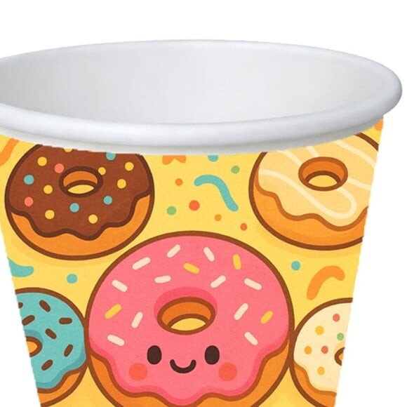 Copo de Papel Aniversário Festa Donuts