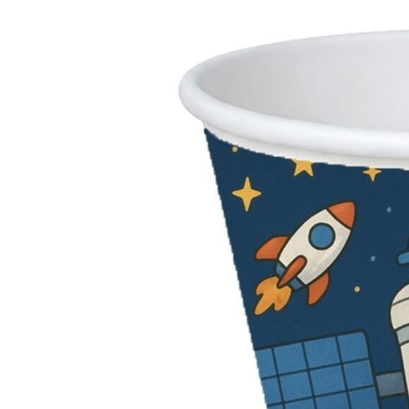 Copo de Papel Aniversário Festa Estação Espacial