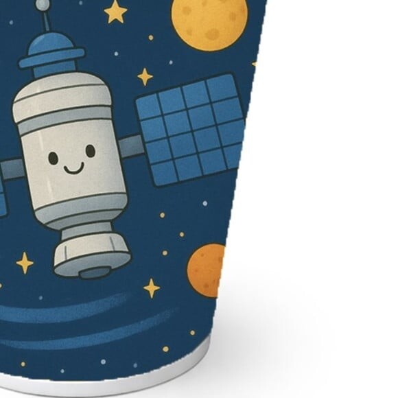 Copo de Papel Aniversário Festa Estação Espacial