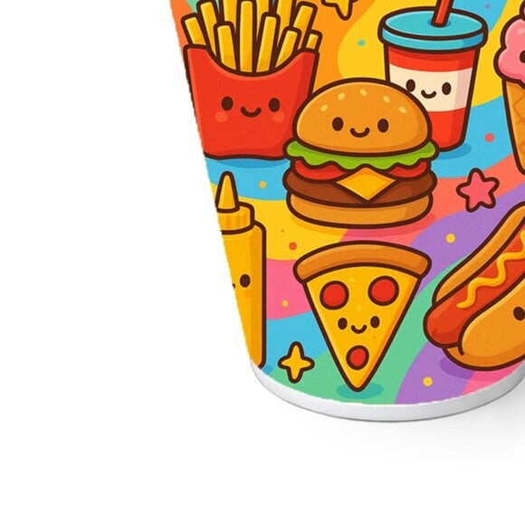 Copo de Papel Aniversário Festa Fast Food