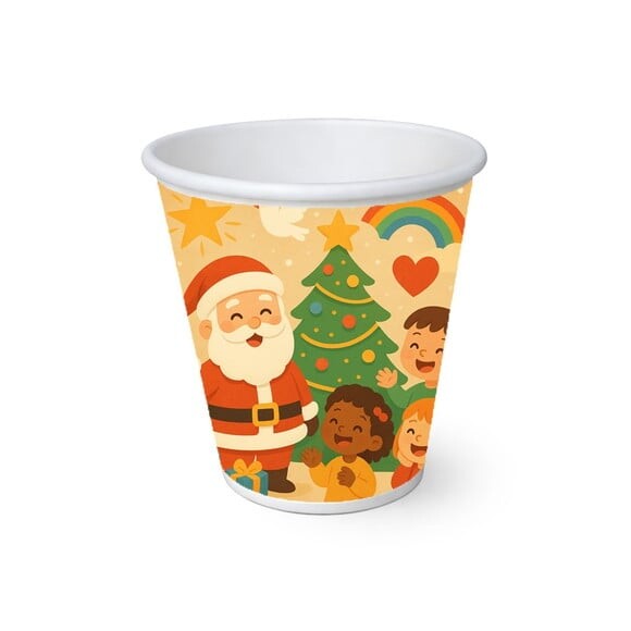 Copo de Papel Aniversário Festa Feliz Natal