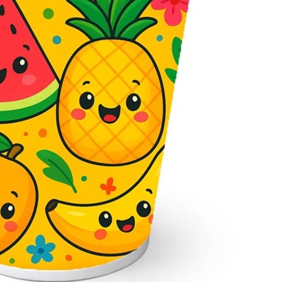 Copo de Papel Aniversário Festa Frutas Tropicais