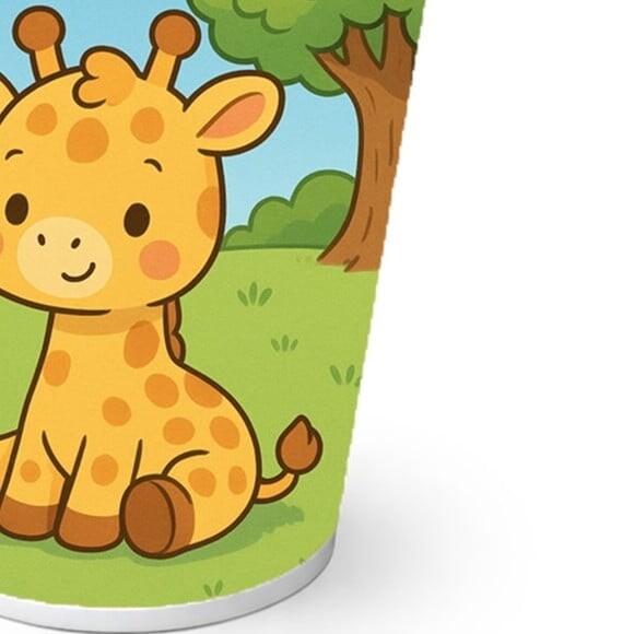 Copo de Papel Aniversário Festa Girafinha Baby