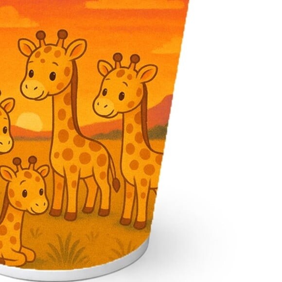 Copo de Papel Aniversário Festa Girafinhas