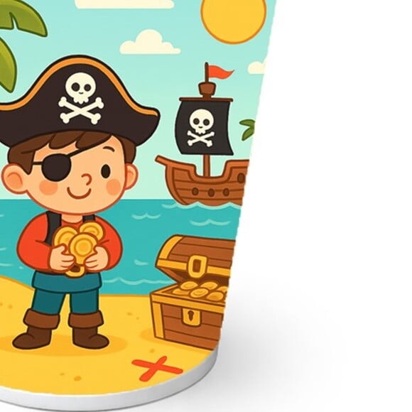 Copo de Papel Aniversário Festa Ilha Pirata