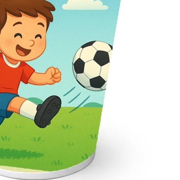 Copo de Papel Aniversário Festa Jogador de Futebol