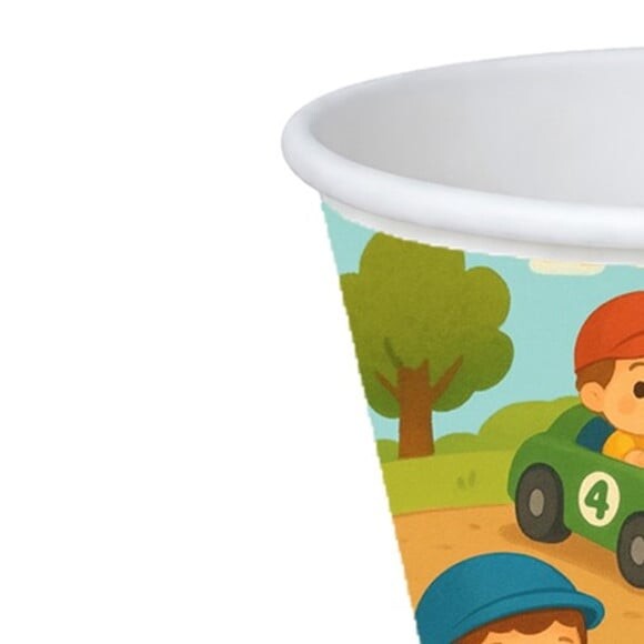 Copo de Papel Aniversário Festa Kart Infantil