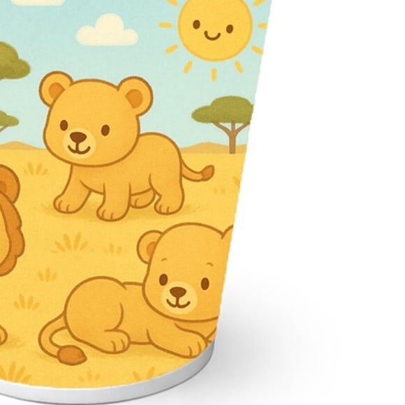 Copo de Papel Aniversário Festa Leãozinhos