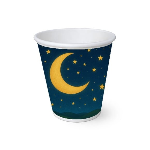 Copo de Papel Aniversário Festa Lua e Estrelas