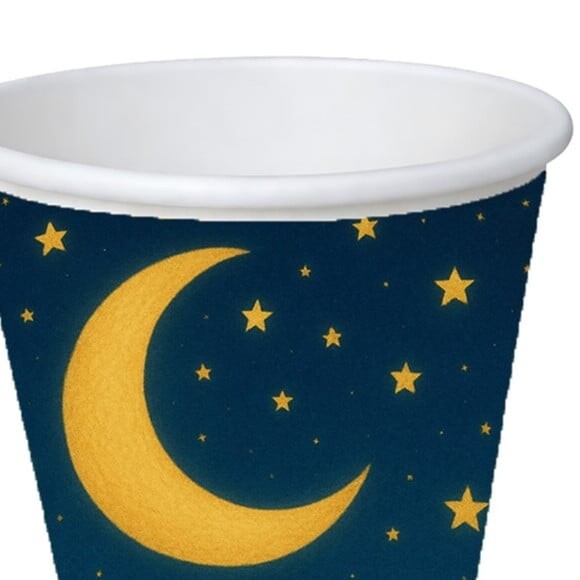 Copo de Papel Aniversário Festa Lua e Estrelas