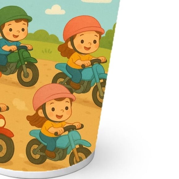 Copo de Papel Aniversário Festa Motocicletas Kids