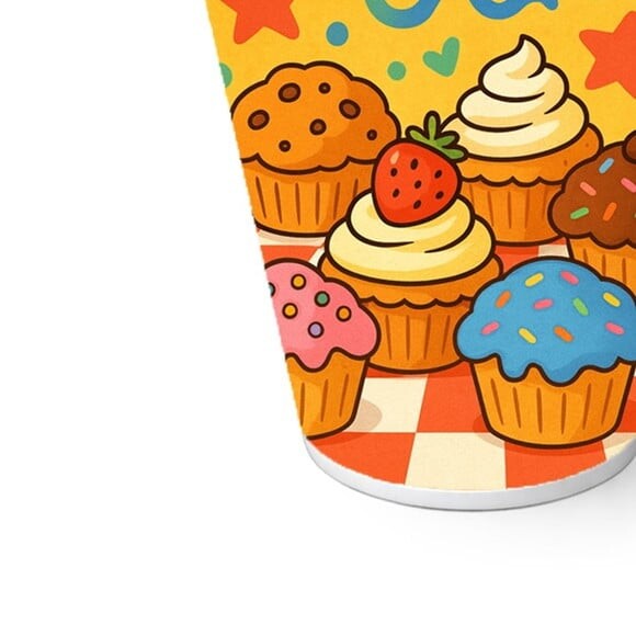 Copo de Papel Aniversário Festa Muffins